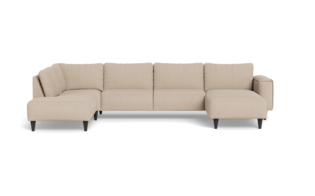Solution 2701 sofa med chaiselong og open end - Rebel stof - Shitake - Højrevendt