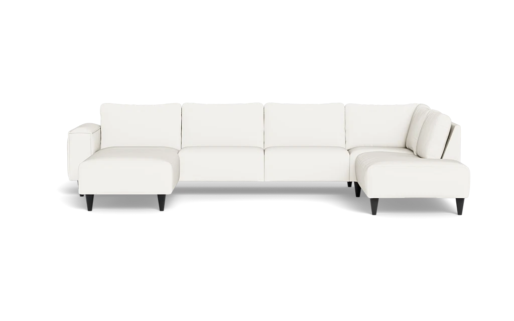 Solution 2701 sofa med chaiselong og open end - Semianilin/spalt læder - White - Venstrevendt