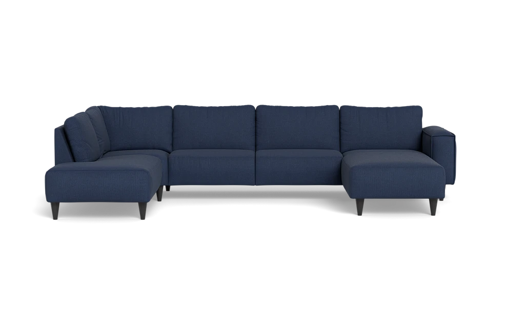 Solution 2701 sofa med chaiselong og open end - Rebel stof - Indigo - Højrevendt