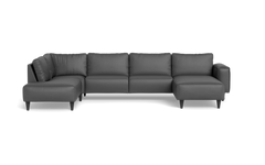 Solution 2701 sofa med chaiselong og open end - Soleda/spalt læder - Anthracite - Højrevendt