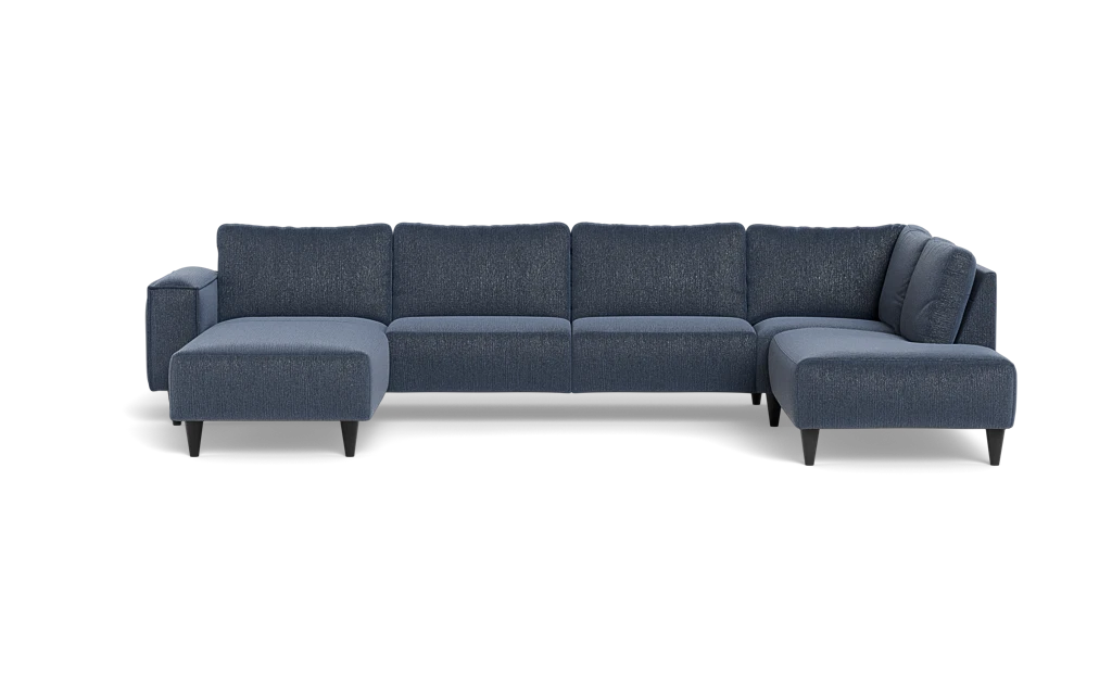 Solution 2701 sofa med chaiselong og open end - Fusion stof - Indigo - Venstrevendt