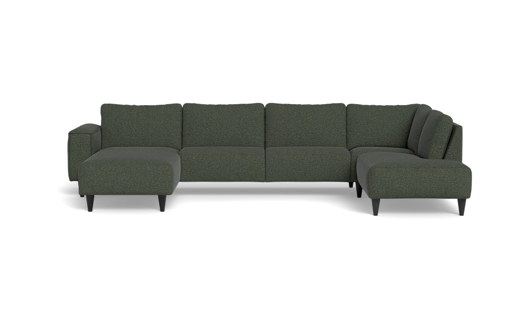 Solution 2701 sofa med chaiselong og open end - City stof - Green - Venstrevendt