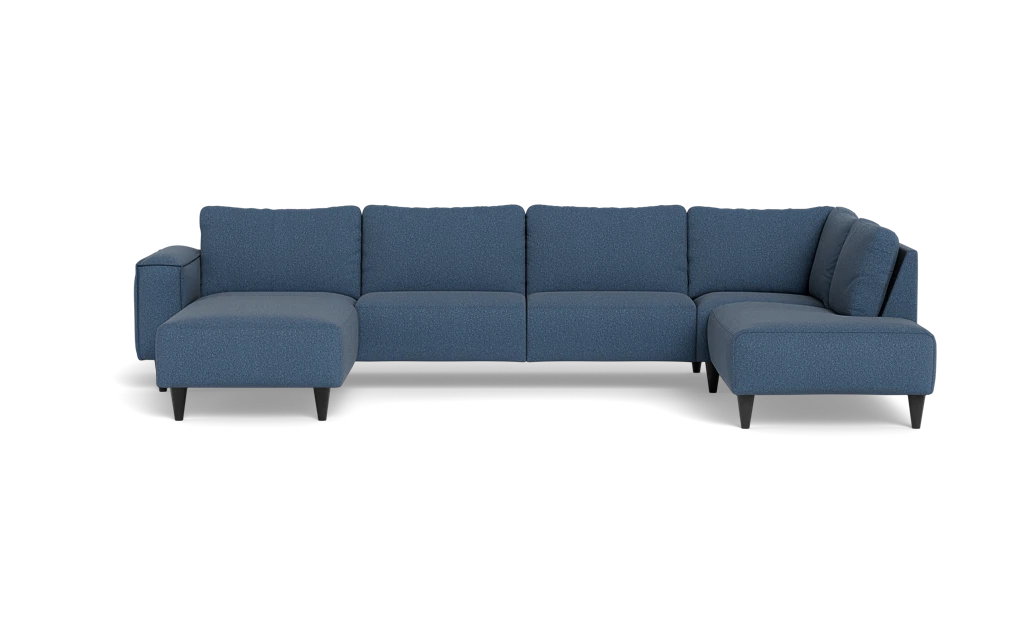 Solution 2701 sofa med chaiselong og open end - Brego stof - Dark Blue - Venstrevendt