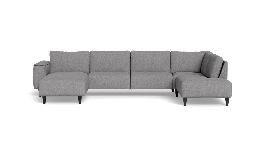 Solution 2701 sofa med chaiselong og open end - Bloq stof - Zinc - Venstrevendt
