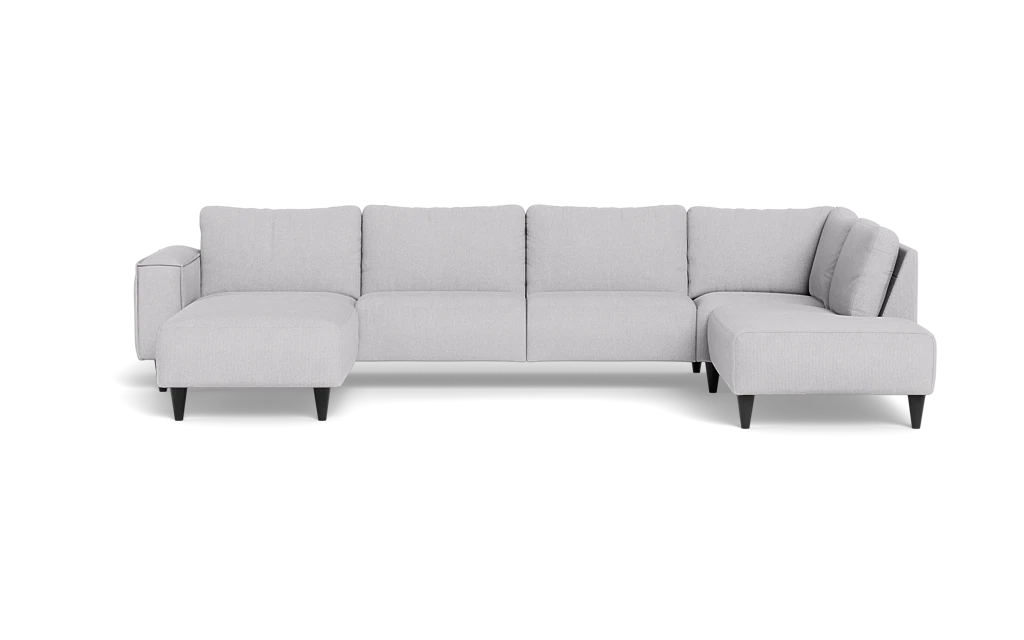 Solution 2701 sofa med chaiselong og open end - Rebel stof - Light Grey - Venstrevendt