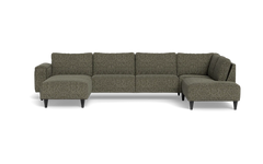 Solution 2701 sofa med chaiselong og open end - Chronotex stof - Brown - Venstrevendt