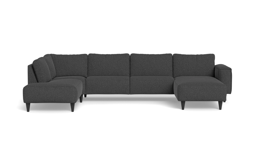 Solution 2701 sofa med chaiselong og open end - City stof - Dark grey - Højrevendt