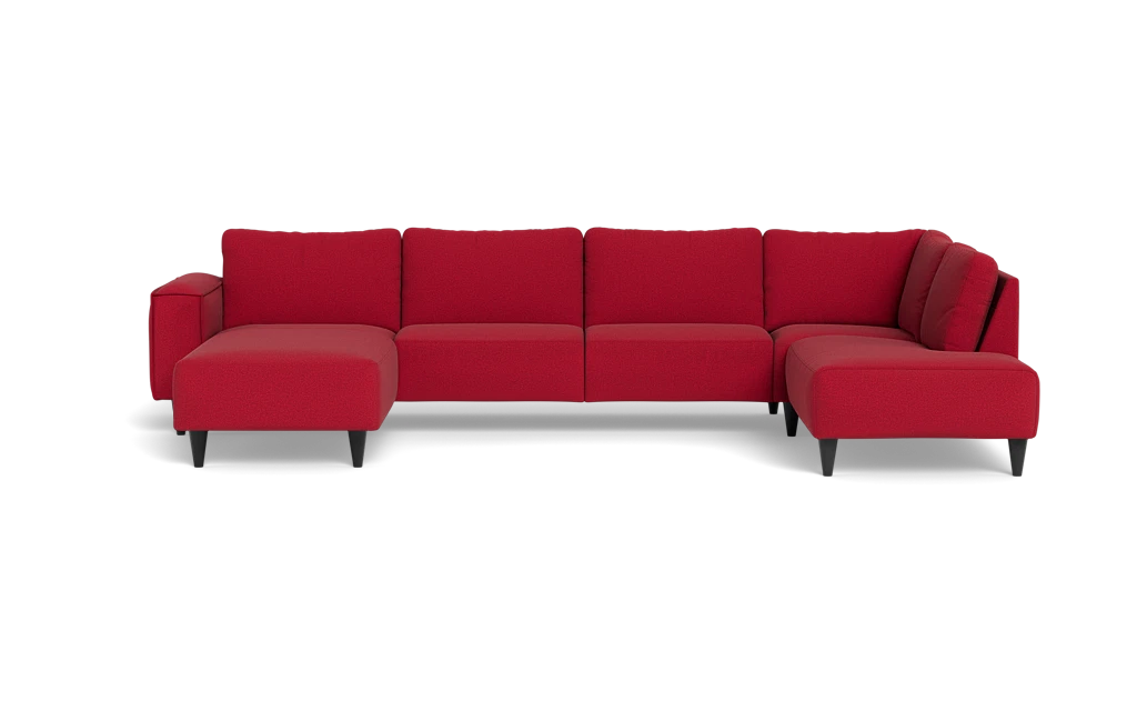 Solution 2701 sofa med chaiselong og open end - New Ocean stof - Red - Venstrevendt