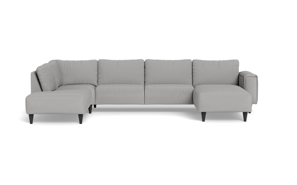 Solution 2701 sofa med chaiselong og open end - New Ocean stof - Light grey - Højrevendt