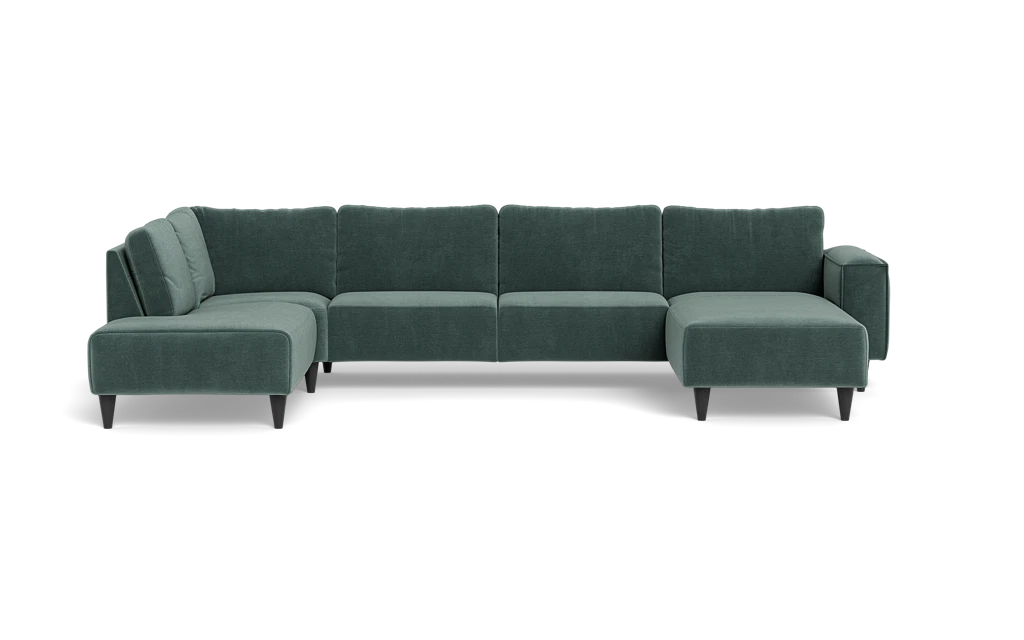 Solution 2701 sofa med chaiselong og open end - Adore velour - Niagara - Højrevendt