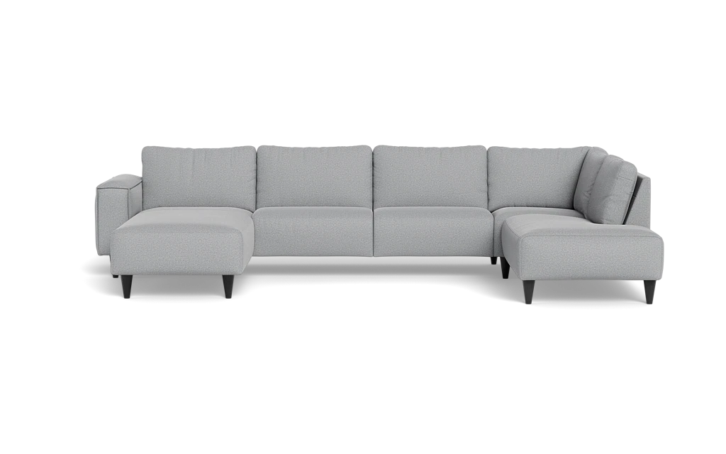 Solution 2701 sofa med chaiselong og open end - Oakland stof - Light Grey - Venstrevendt