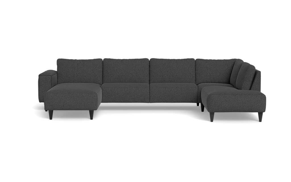 Solution 2701 sofa med chaiselong og open end - City stof - Dark grey - Venstrevendt