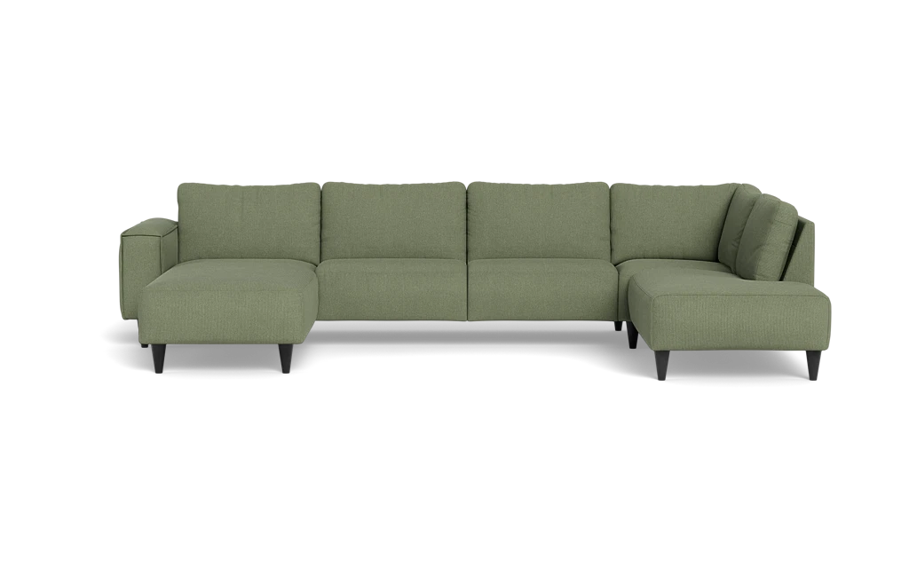 Solution 2701 sofa med chaiselong og open end - Rebel stof - Forest - Venstrevendt