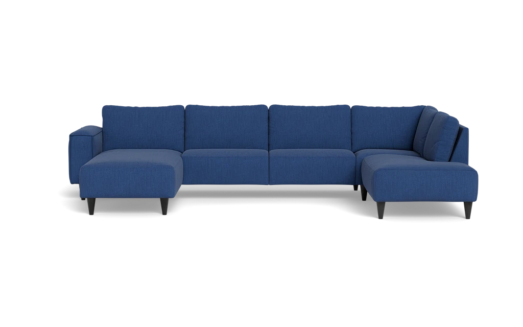 Solution 2701 sofa med chaiselong og open end - Lido stof - Blue - Venstrevendt