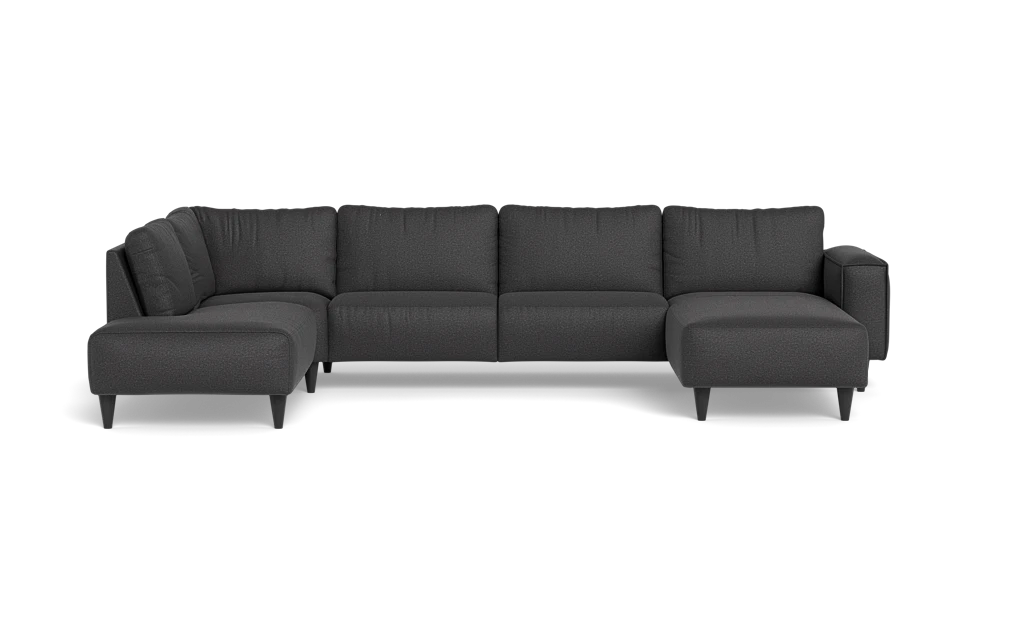 Solution 2701 sofa med chaiselong og open end - Oakland stof - Anthracite - Højrevendt