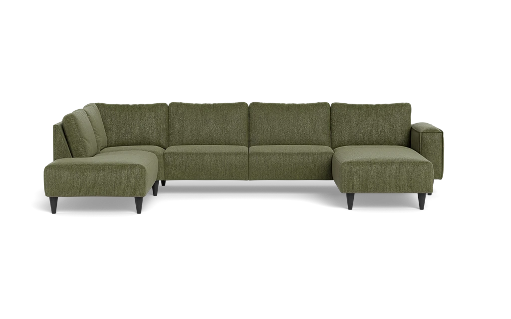 Solution 2701 sofa med chaiselong og open end - Fusion stof - Army - Højrevendt