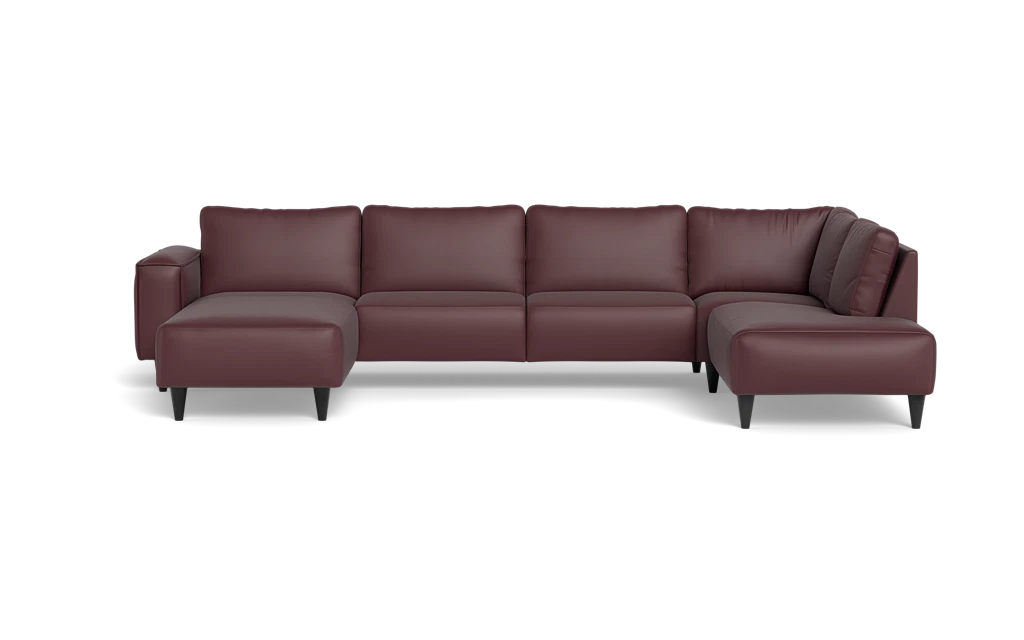 Solution 2701 sofa med chaiselong og open end - Semianilin/spalt læder - Oxe - Venstrevendt