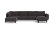 Solution 2701 sofa med chaiselong og open end - Bloq stof - Antracite - Højrevendt