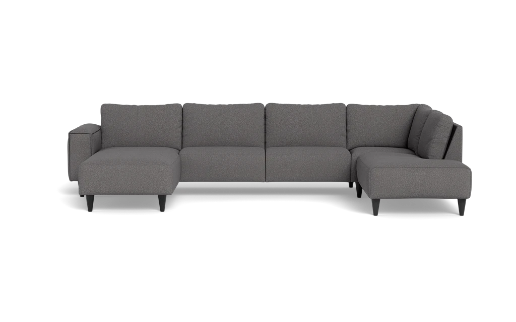 Solution 2701 sofa med chaiselong og open end - Brego stof - Anthracite - Venstrevendt