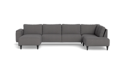 Solution 2701 sofa med chaiselong og open end - Brego stof - Anthracite - Venstrevendt