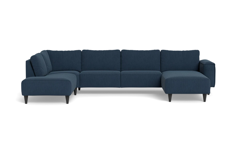 Solution 2701 sofa med chaiselong og open end - Lido stof - Dark Blue - Højrevendt