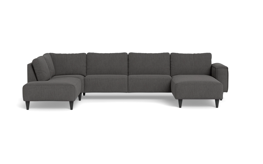 Solution 2701 sofa med chaiselong og open end - Lido stof - Dark Grey - Højrevendt