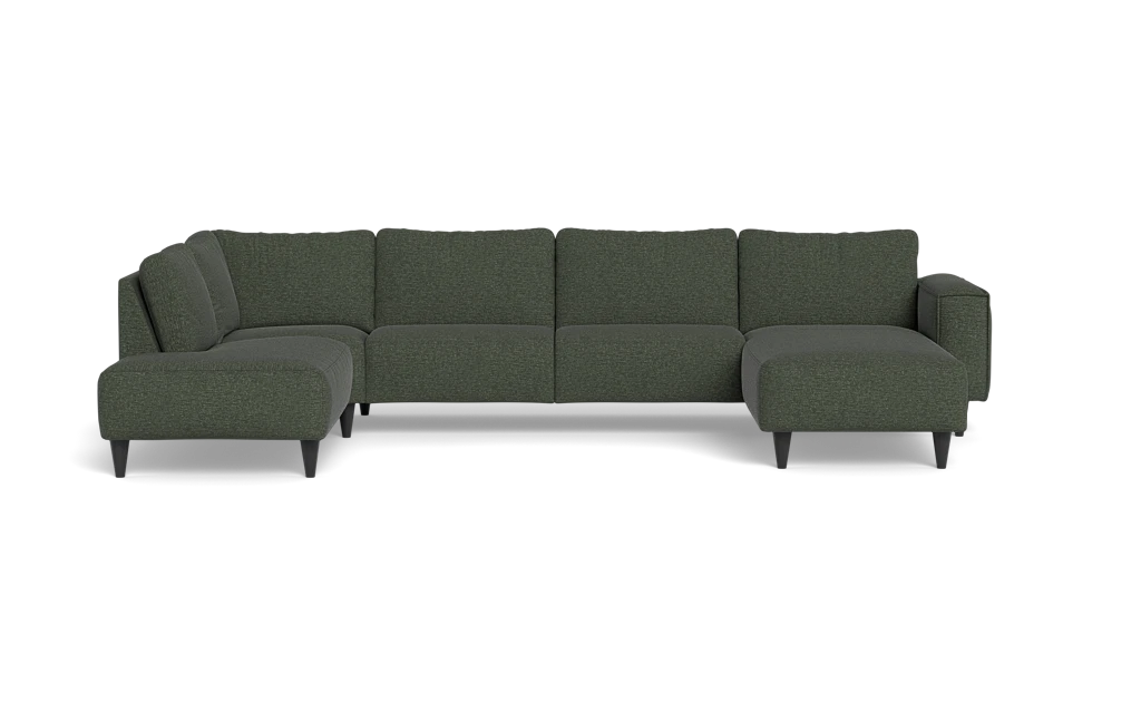 Solution 2701 sofa med chaiselong og open end - City stof - Green - Højrevendt