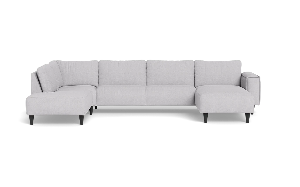 Solution 2701 sofa med chaiselong og open end - Rebel stof - Light Grey - Højrevendt