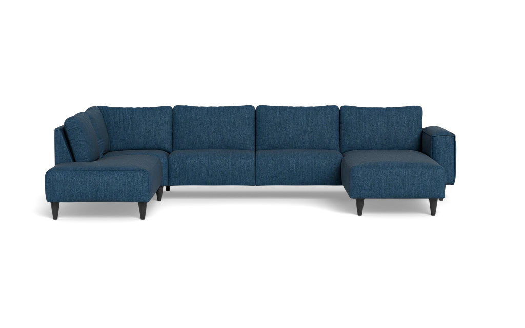 Solution 2701 sofa med chaiselong og open end - Vila stof - Dark Blue - Højrevendt