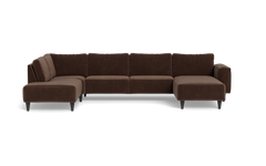 Solution 2701 sofa med chaiselong og open end - Adore velour - Coffee - Højrevendt