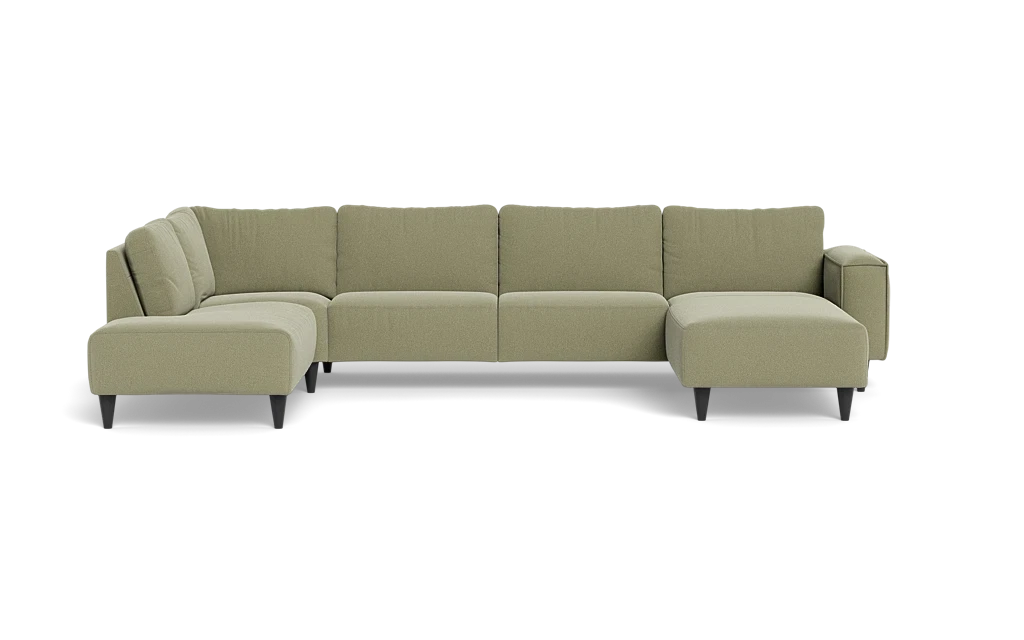 Solution 2701 sofa med chaiselong og open end - Bloq stof - Desert - Højrevendt