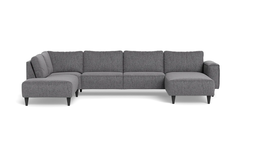 Solution 2701 sofa med chaiselong og open end - Fusion stof - Antracite - Højrevendt