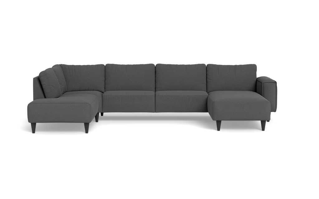 Solution 2701 sofa med chaiselong og open end - New Ocean stof - Graphite - Højrevendt