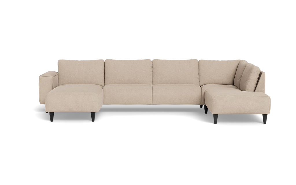 Solution 2701 sofa med chaiselong og open end - Rebel stof - Shitake - Venstrevendt