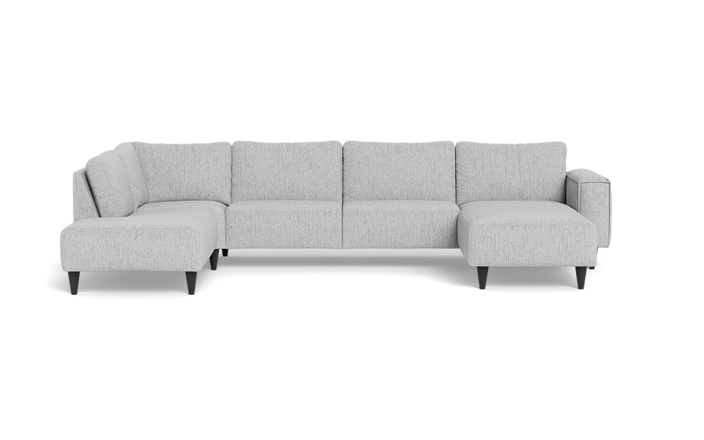 Solution 2701 sofa med chaiselong og open end - Fusion stof - Steel - Højrevendt