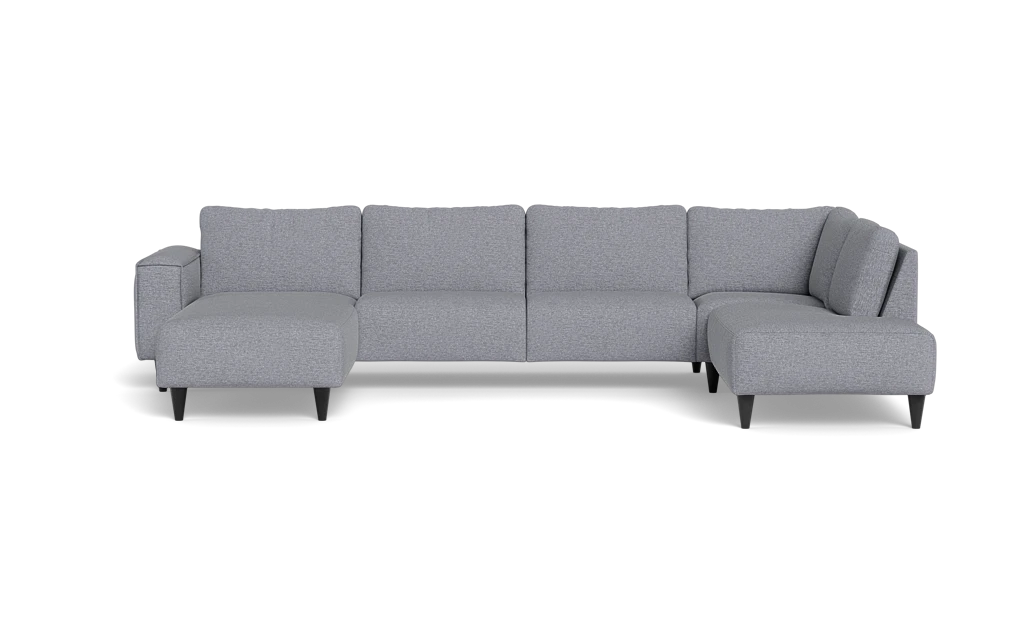 Solution 2701 sofa med chaiselong og open end - City stof - Light grey - Venstrevendt