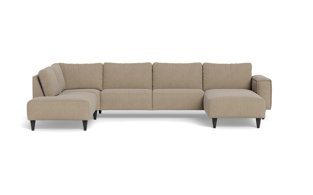Solution 2701 sofa med chaiselong og open end - Lido stof - Grey - Højrevendt