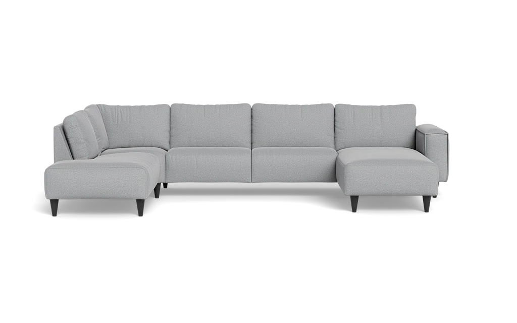 Solution 2701 sofa med chaiselong og open end - Oakland stof - Light Grey - Højrevendt
