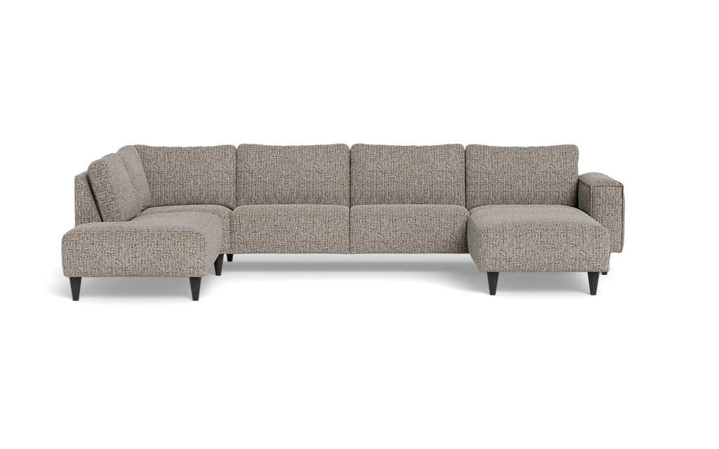 Solution 2701 sofa med chaiselong og open end - Chronotex stof - Liver - Højrevendt