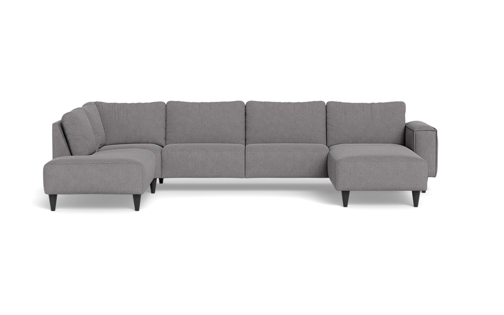 Solution 2701 sofa med chaiselong og open end - Montana stof - Grey - Højrevendt