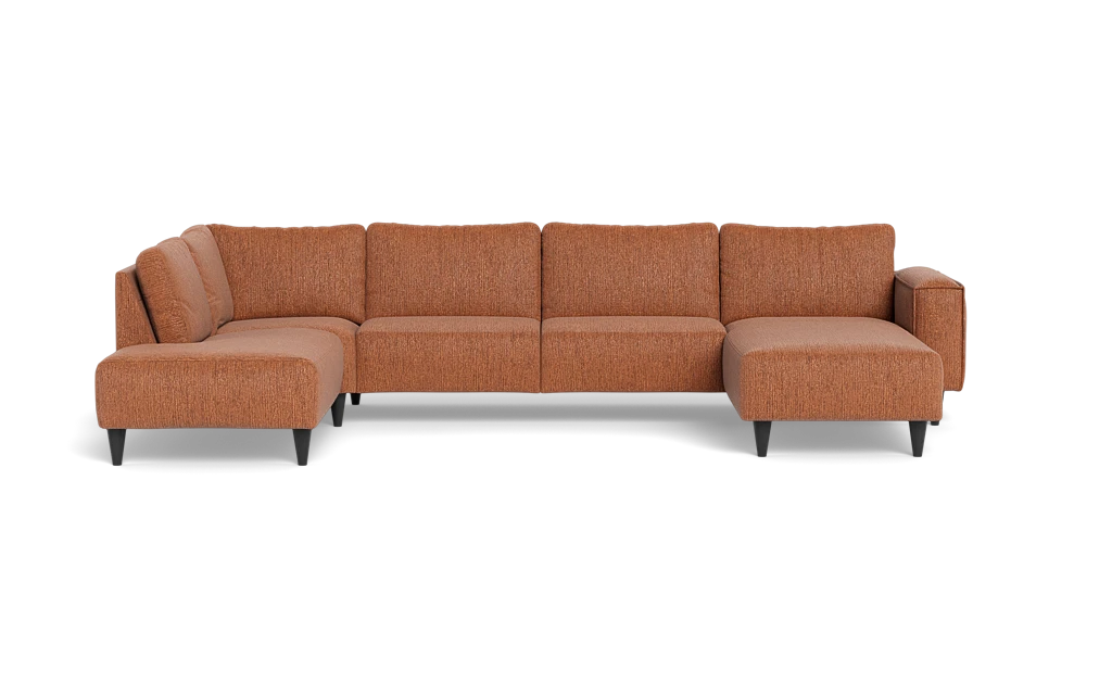 Solution 2701 sofa med chaiselong og open end - Fusion stof - Copper - Højrevendt