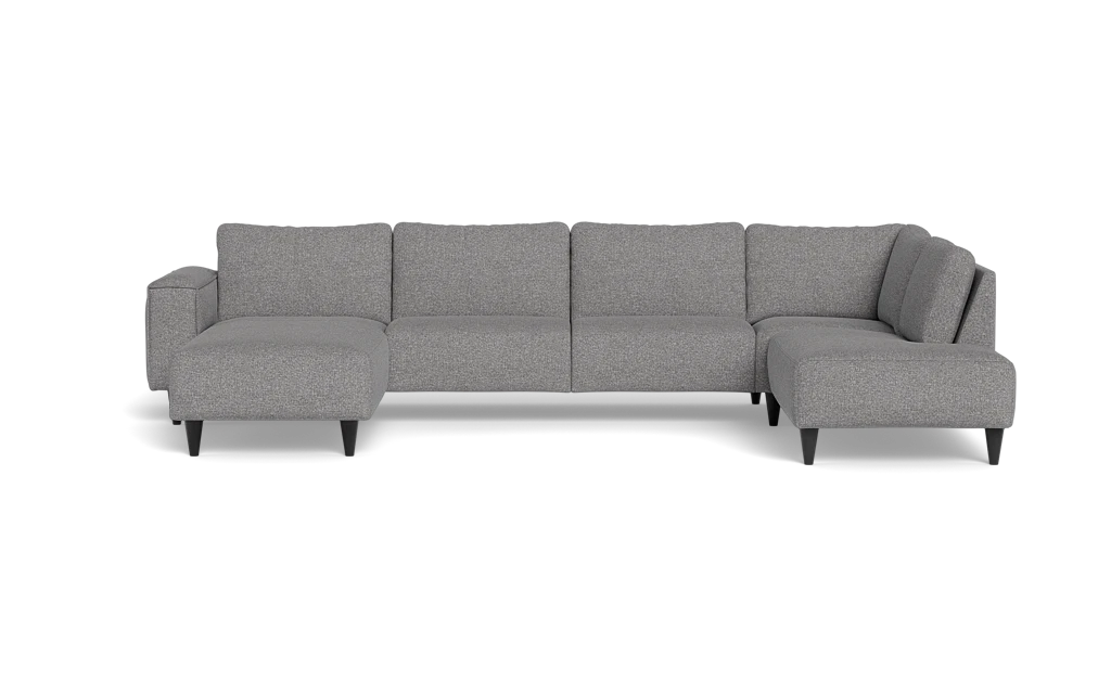 Solution 2701 sofa med chaiselong og open end - Chronotex stof - Zinc - Venstrevendt