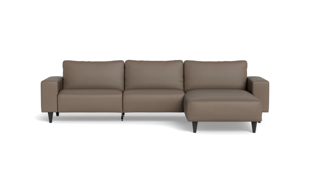 Solution 2701 sofa med chaiselong - Soleda/spalt læder - Muskat - Højrevendt