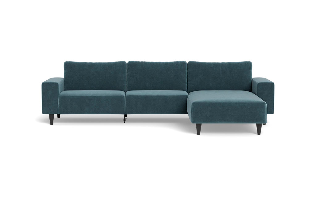 Solution 2701 sofa med chaiselong - Adore velour - Petrol - Højrevendt