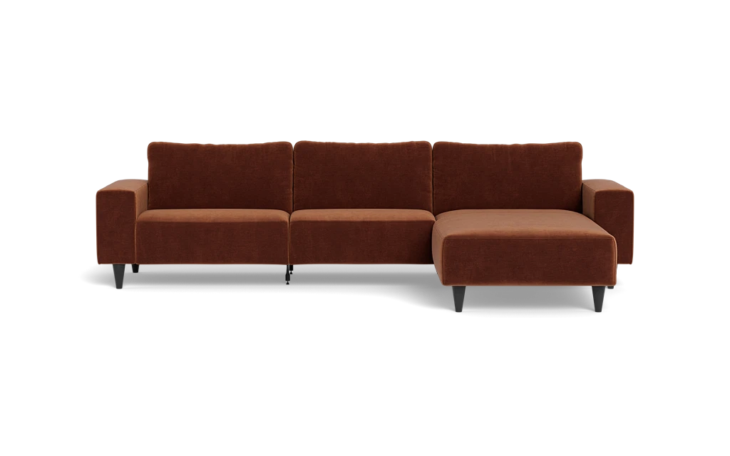 Solution 2701 sofa med chaiselong - Adore velour - Copper - Højrevendt