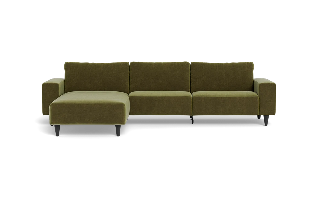 Solution 2701 sofa med chaiselong - Adore velour - Moss - Venstrevendt