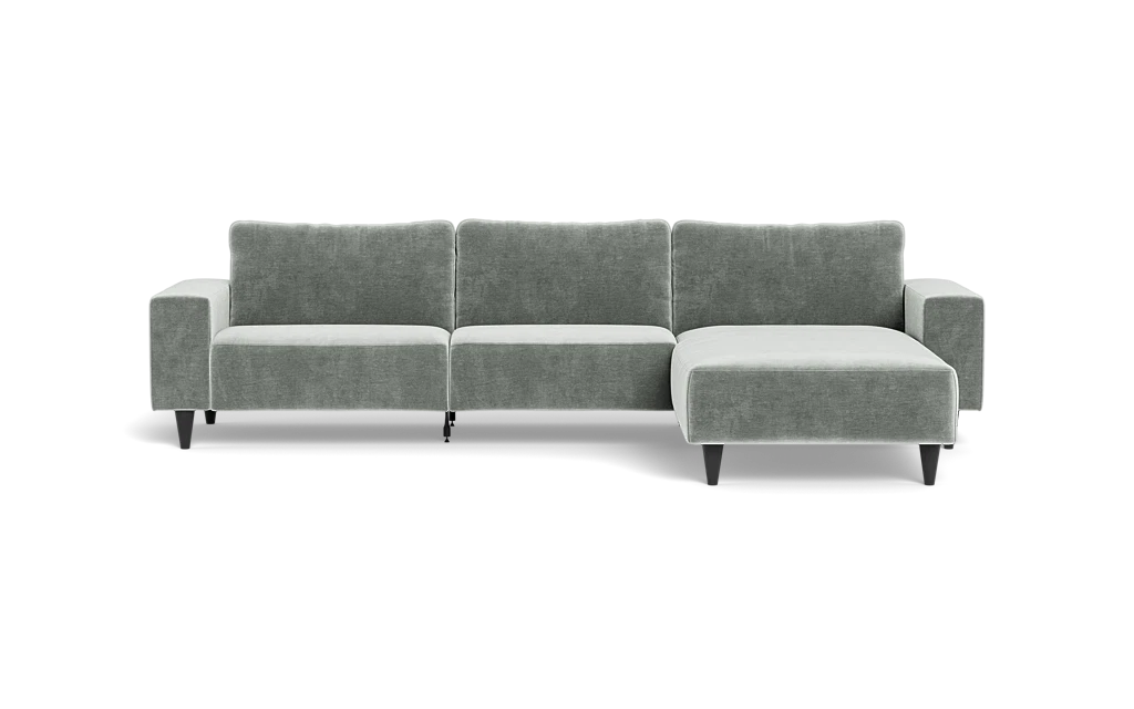 Solution 2701 sofa med chaiselong - Adore velour - Steel - Højrevendt