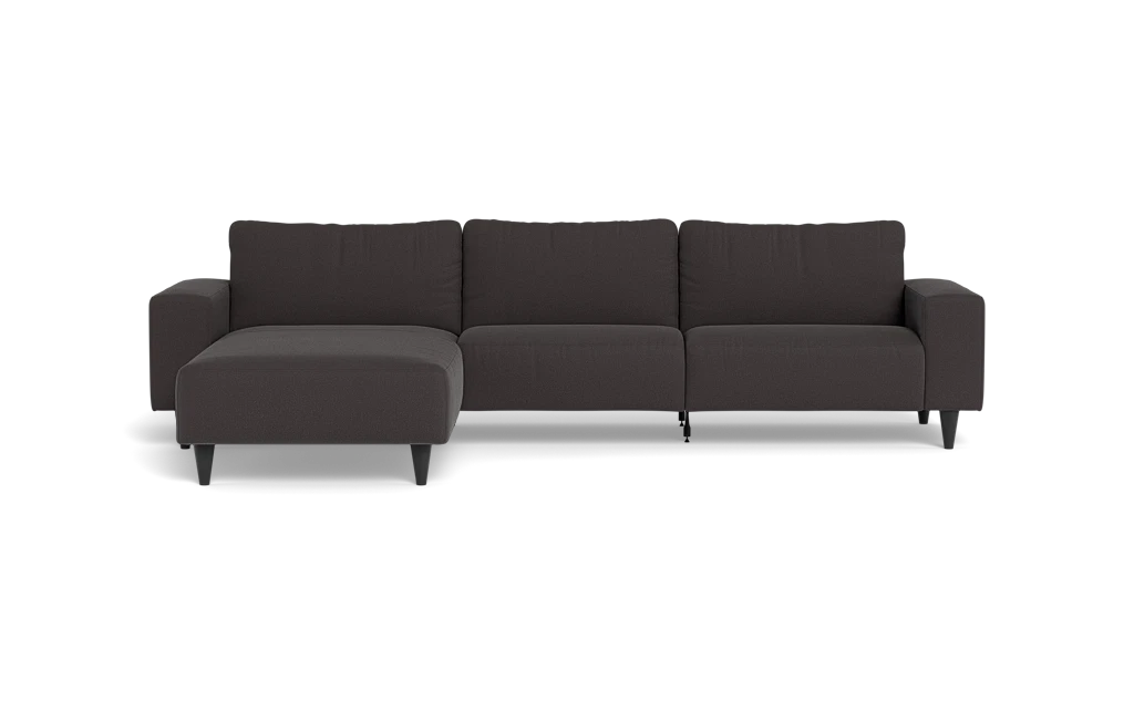 Solution 2701 sofa med chaiselong - Bloq stof - Antracite - Venstrevendt
