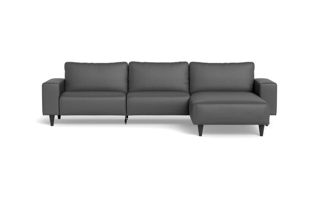 Solution 2701 sofa med chaiselong - Soleda/spalt læder - Anthracite - Højrevendt