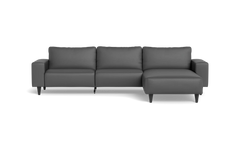 Solution 2701 sofa med chaiselong - Soleda/spalt læder - Anthracite - Højrevendt